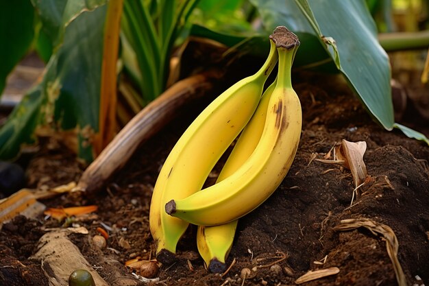 Delicious bananas in nature