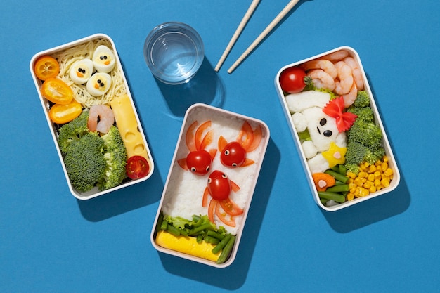 Free Photo delicious bento box arrangement