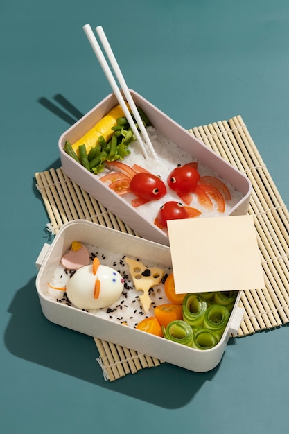 Delicious bento box assortment