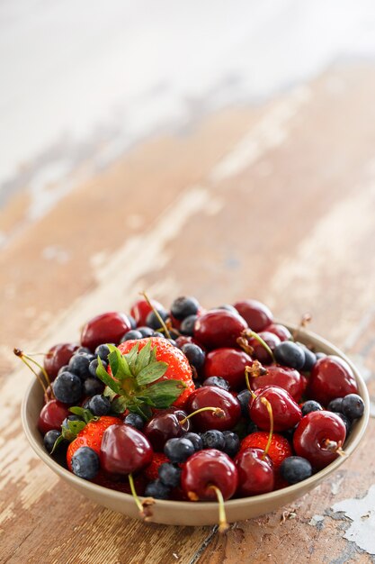 Delicious berries on the table