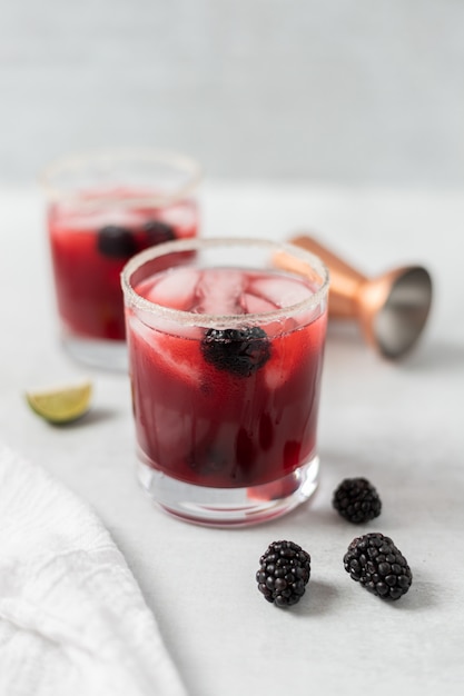 Free Photo delicious blackberry drinks