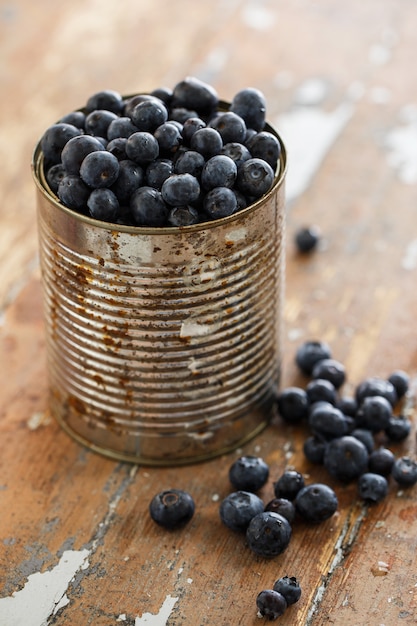 Free photo delicious blueberries on the table