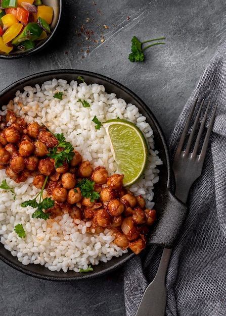 Free photo delicious brazilian food flat lay