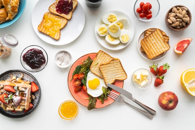 Free Photo delicious breakfast meal composition