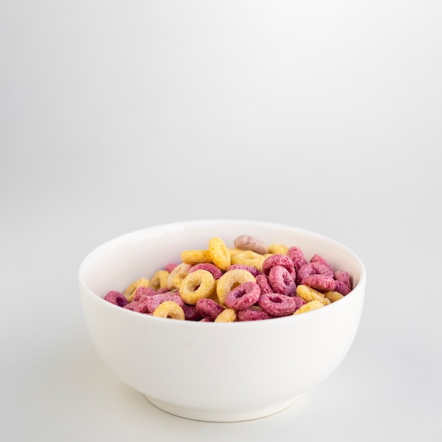 Free photo delicious breakfast with cereals and copy space