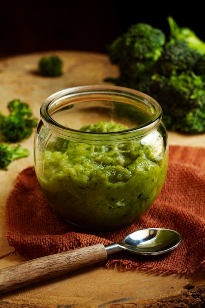 Free Photo delicious broccoli food for children high angle