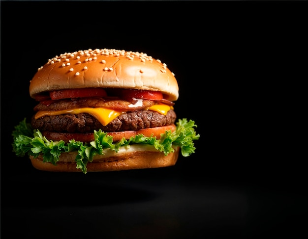 Free photo delicious burger in studio