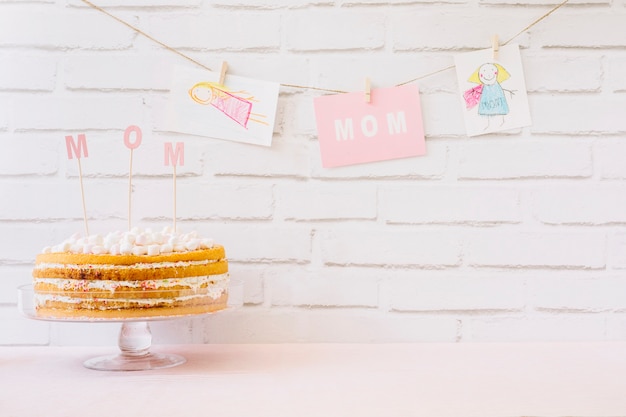 Delicious cake for mother day