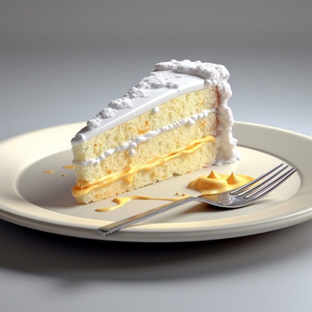 Free photo delicious cake slice on plate