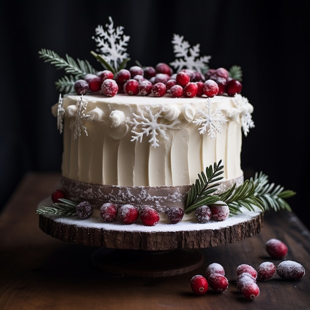 Free photo delicious cake with fruits