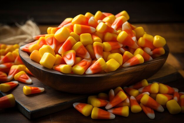 Delicious candy in bowl