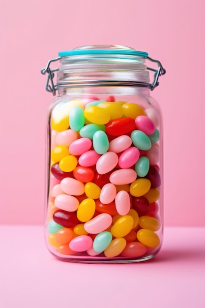 Free Photo delicious candy  in jar