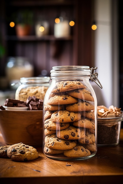 Delicious chocolate chip cookies arrangement