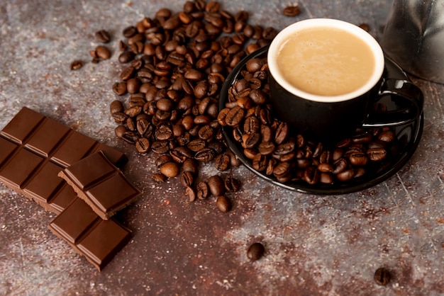 Delicious coffee and chocolate bars