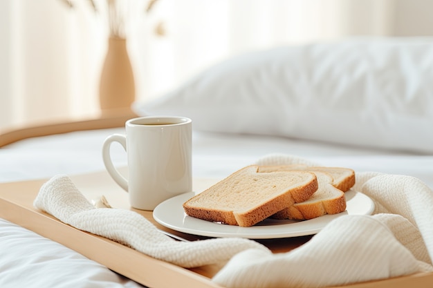 Delicious coffee cup indoors