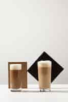 Free photo delicious coffee glasses assortment