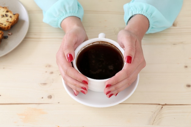 Delicious coffee on the table