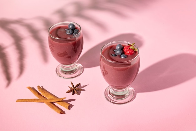 Free photo delicious colada morada composition