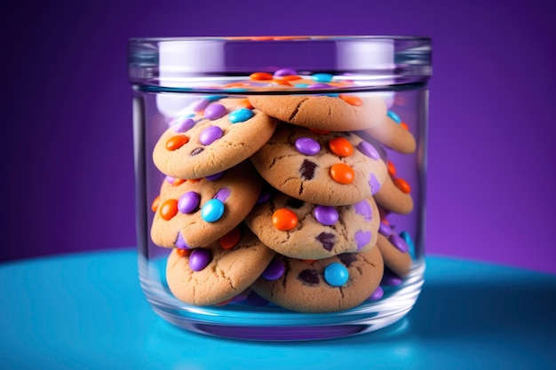 Free photo delicious cookies in jar