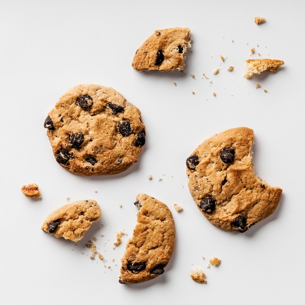 Delicious cookies on table