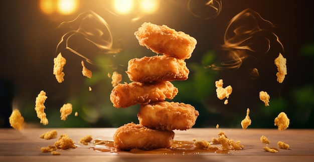 Free photo delicious crispy on table