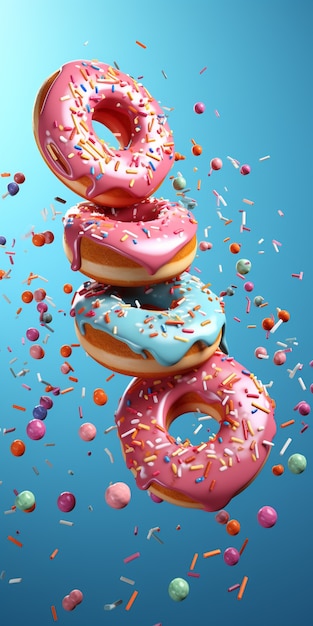 Free Photo delicious donuts ai generated