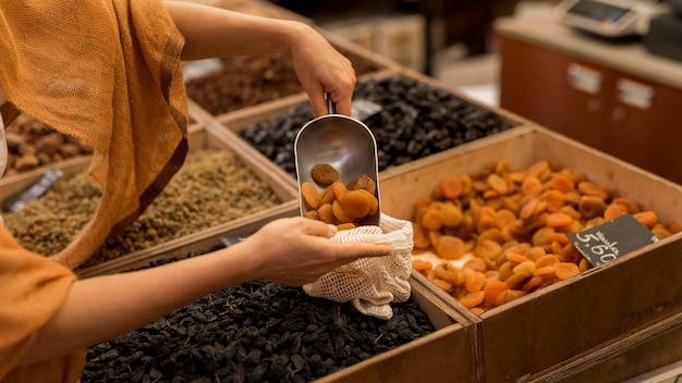 Free Photo delicious dried food at market place