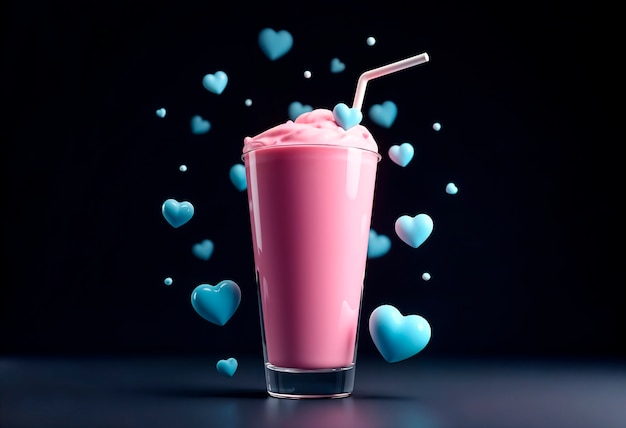 Free photo delicious drink  with emojis