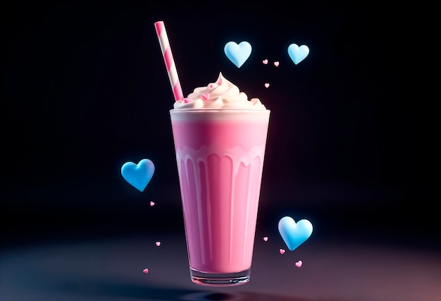 Free photo delicious drink  with emojis