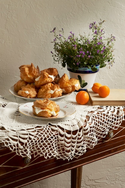 Delicious floral feast still life