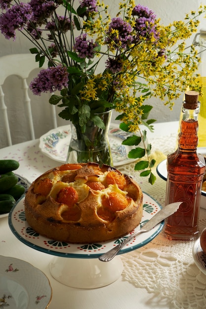 Delicious floral feast still life