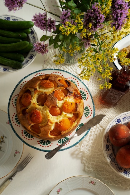 Delicious floral feast still life