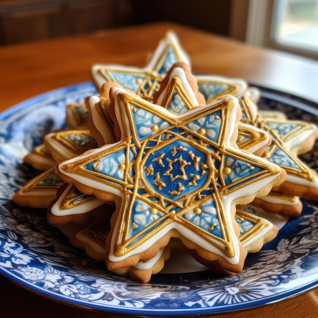 Free photo delicious food prepared for jewish hanukkah celebration