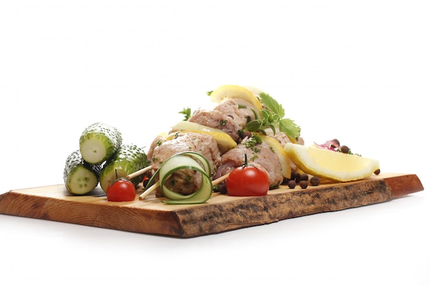 Free photo delicious food on a wooden board