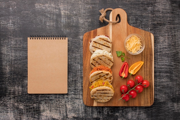 Free Photo delicious food on wooden board