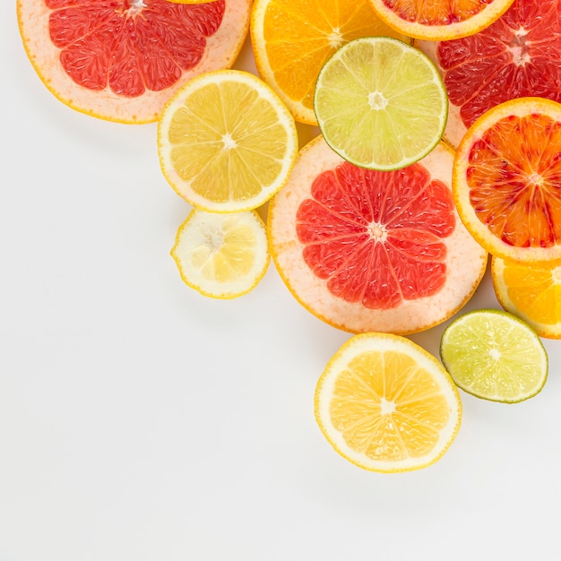 Delicious fresh cut slices of citrus fruit