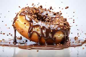 Free photo delicious glazed doughnut