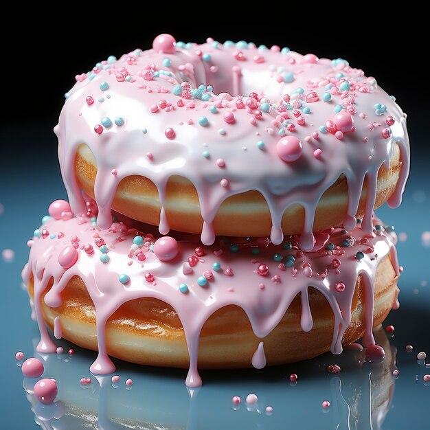 Delicious glazed doughnuts arrangement