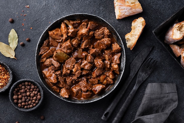 Free Photo delicious goulash ready for dinner