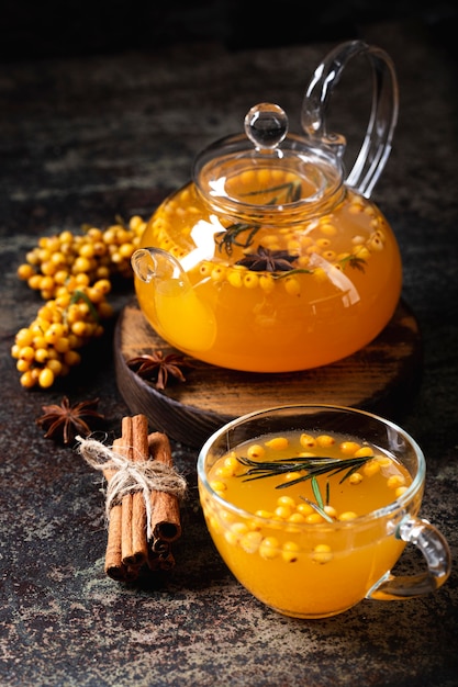 Delicious and healthy sea buckthorn tea