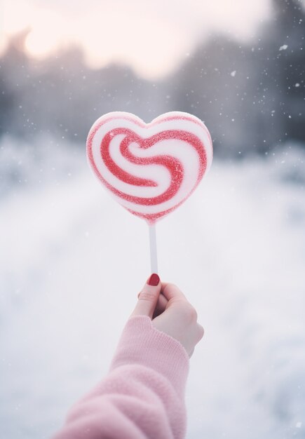 Delicious heart shaped candy