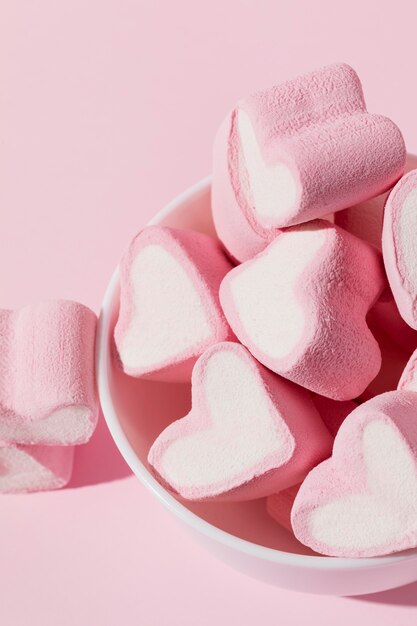 Delicious heart shaped sweets