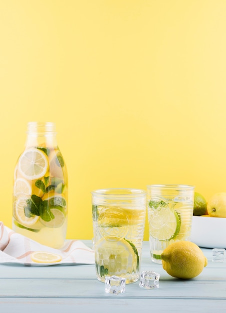 Delicious homemade lemonade ready to be served