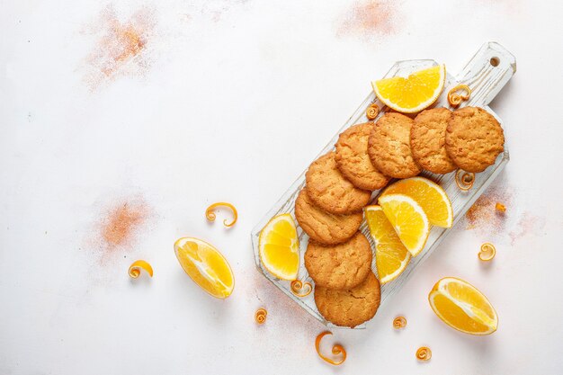 Delicious homemade orange zest cookies.