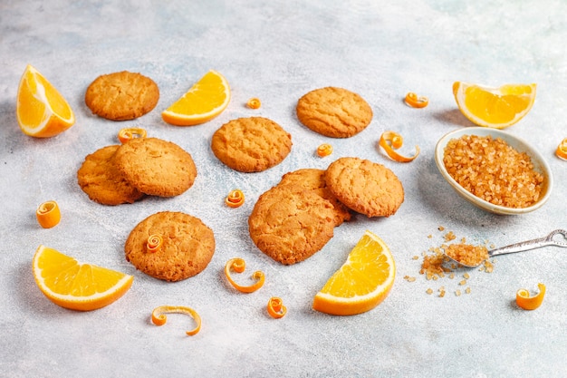 Delicious homemade orange zest cookies.