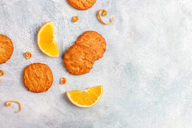 Delicious homemade orange zest cookies.