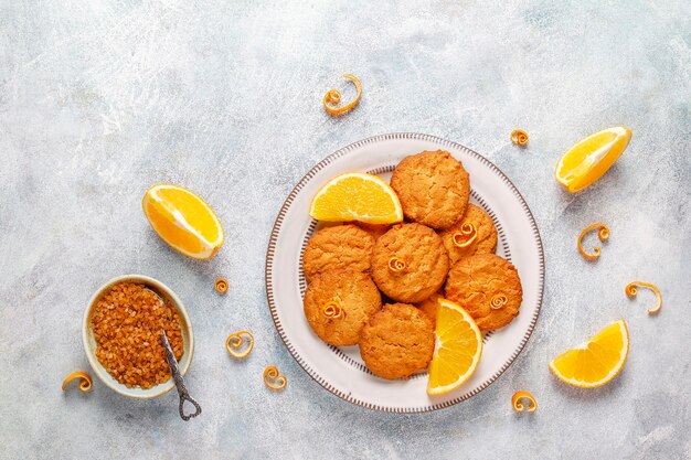 Delicious homemade orange zest cookies.