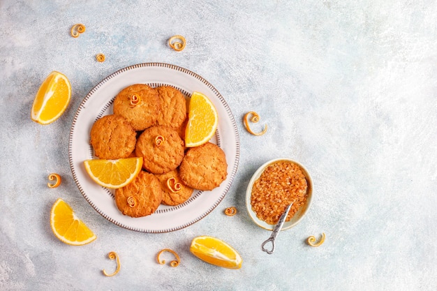 Delicious homemade orange zest cookies.