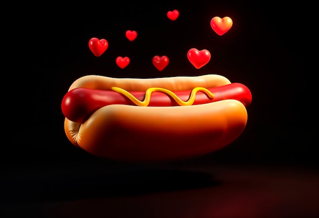 Free Photo delicious hot dog with emojis