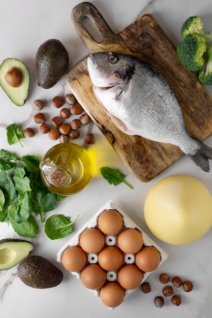 Delicious ingredients for keto diet